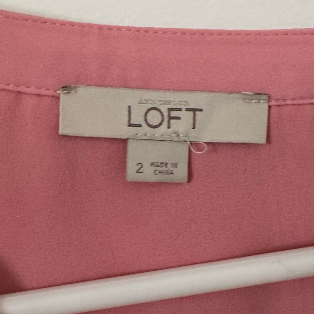 LOFT Coral Pleated A-Line Skirt, Women’s 2 - Picture 3 of 4